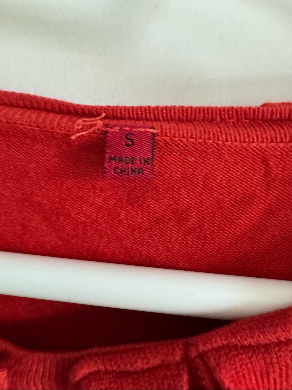 Women’s Red Ruffle-Trim Button Cardigan - Picture 2 of 4